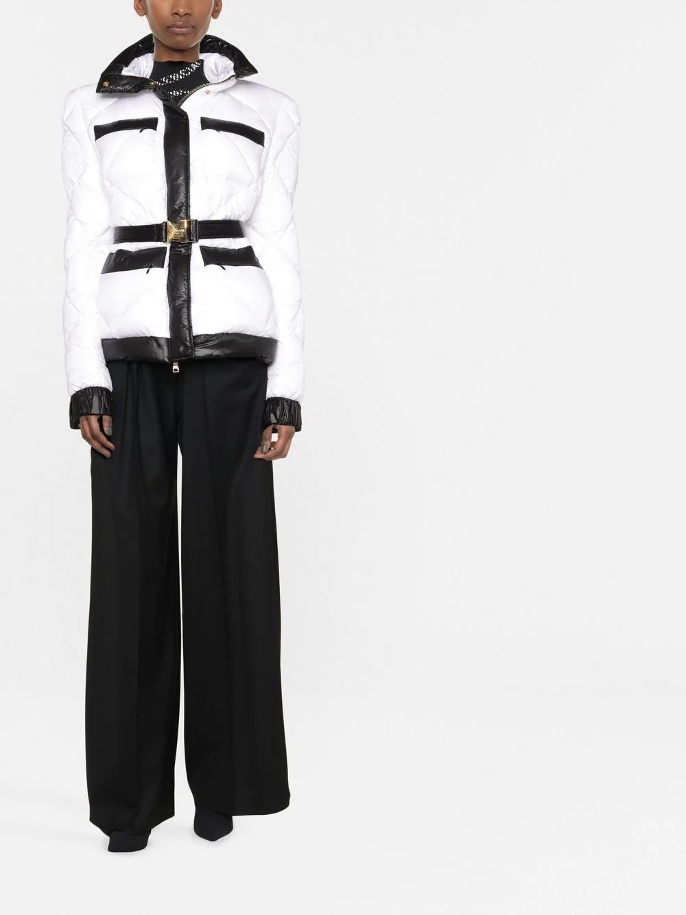 belted puffer jacket - 2
