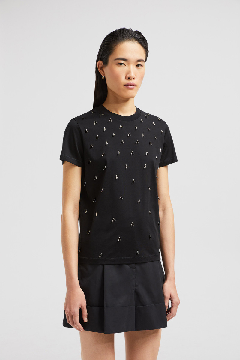 Beaded Cotton T-Shirt 3