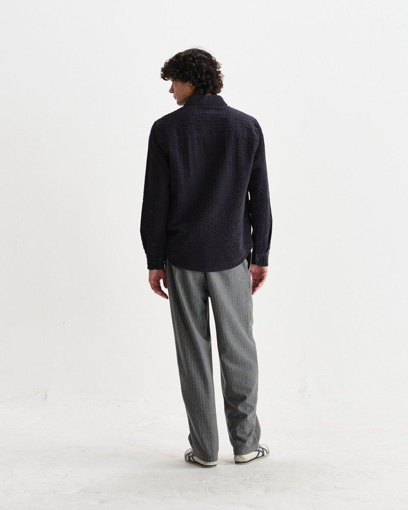 Shelly - Navy Seersucker Corduroy Shirt 6