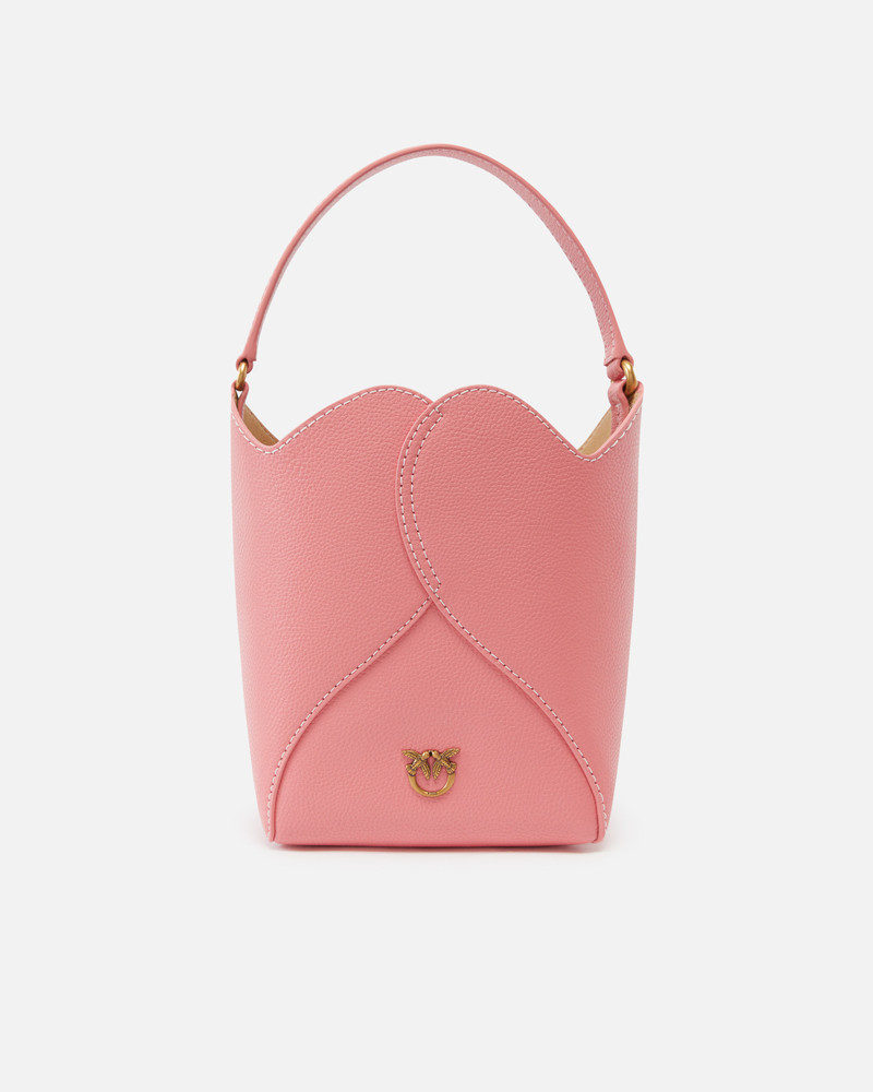 HEART MINI LEATHER BUCKET BAG WITH SHOULDER STRAP 1