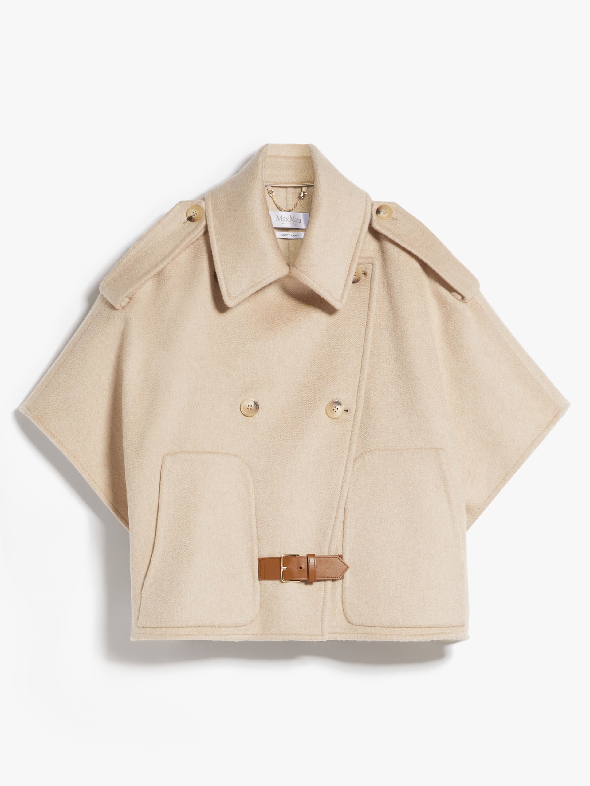 PASTE Cashmere trench coat cape - 1