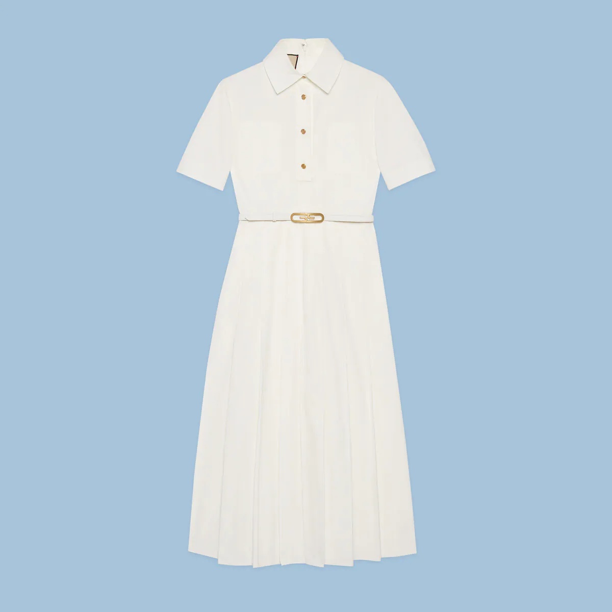 Cotton poplin long dress - 1