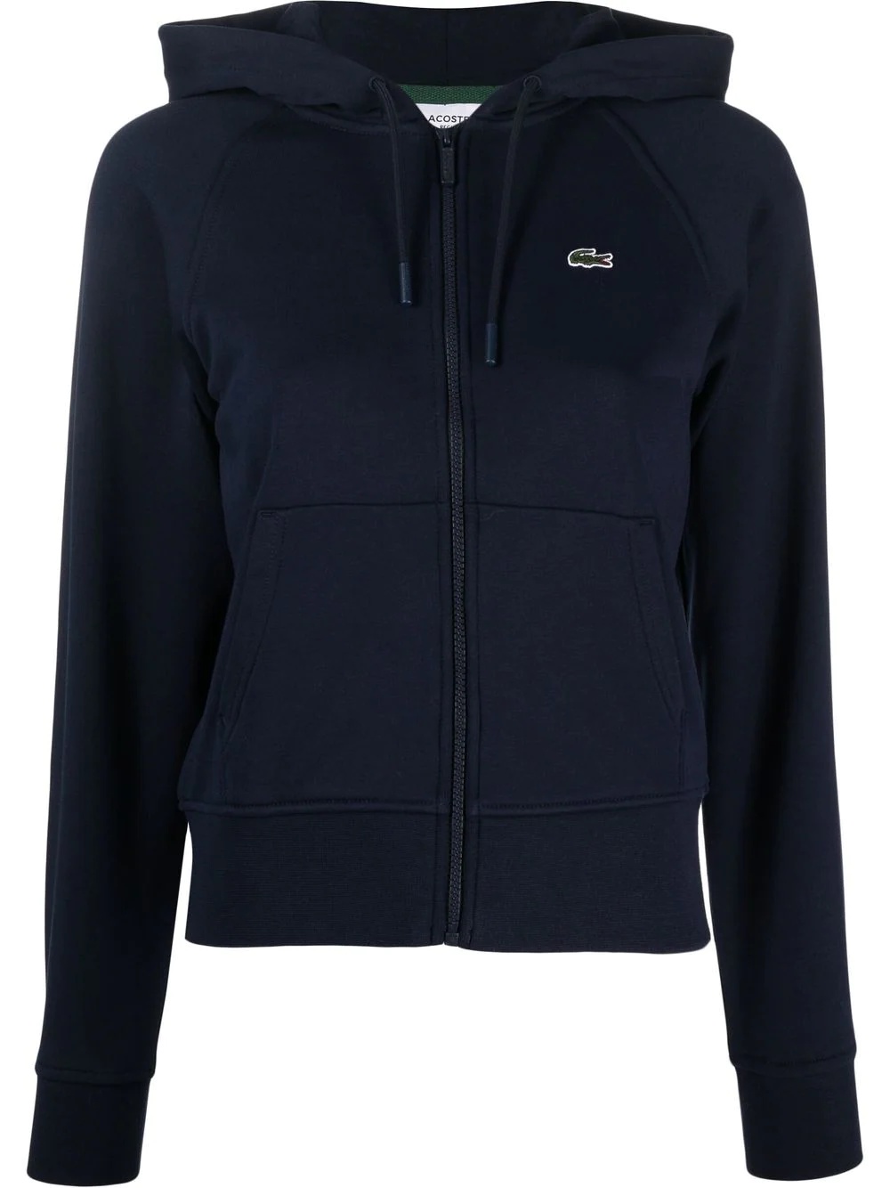 LACOSTE logo-patch zipped hoodie | REVERSIBLE
