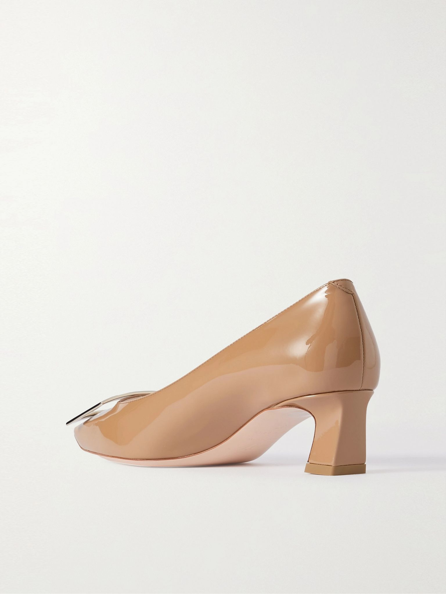 Trompette 45 patent-leather pumps Sand - 3