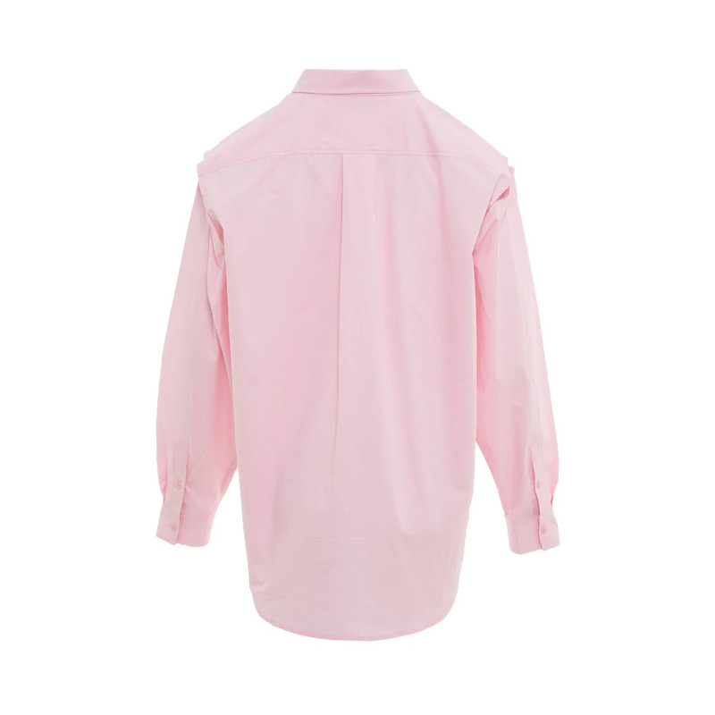 pushBUTTON Pink Wire-Sleeve Oversized Shirt outlook