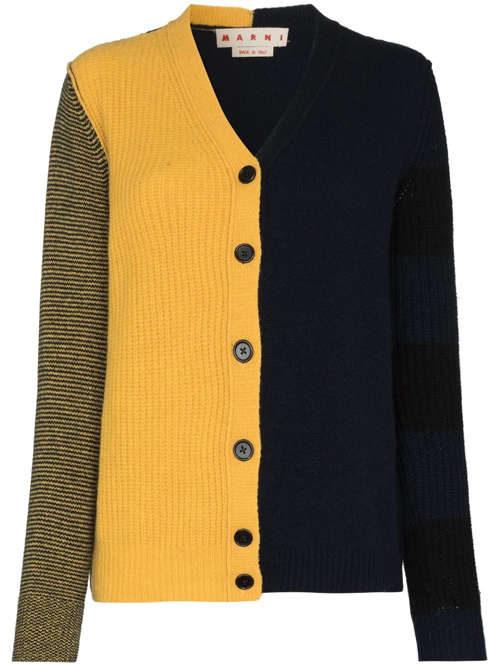 colour-block cardigan - 1