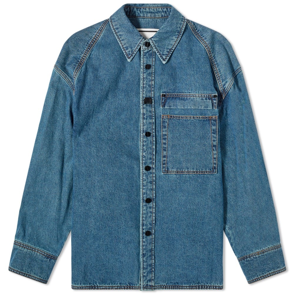 Wooyoungmi Back Logo Denim Shirt - 1