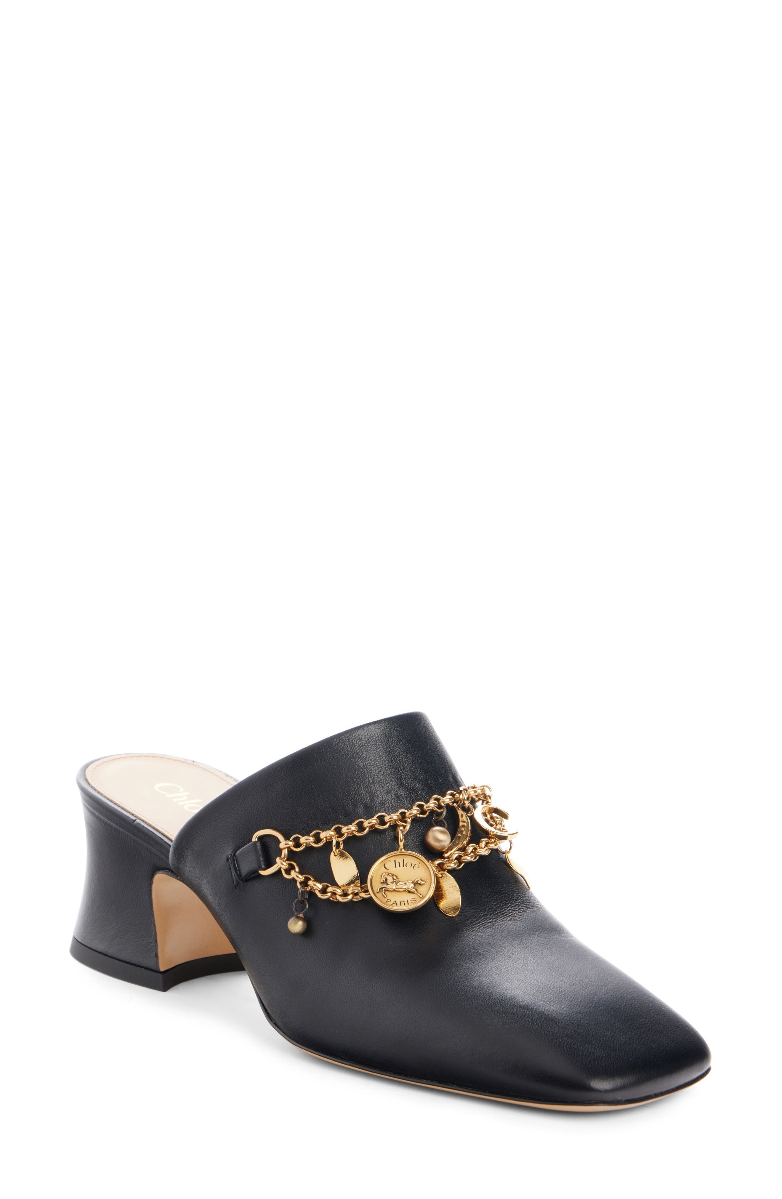 Chloé Charms Mule in Black at Nordstrom - 1