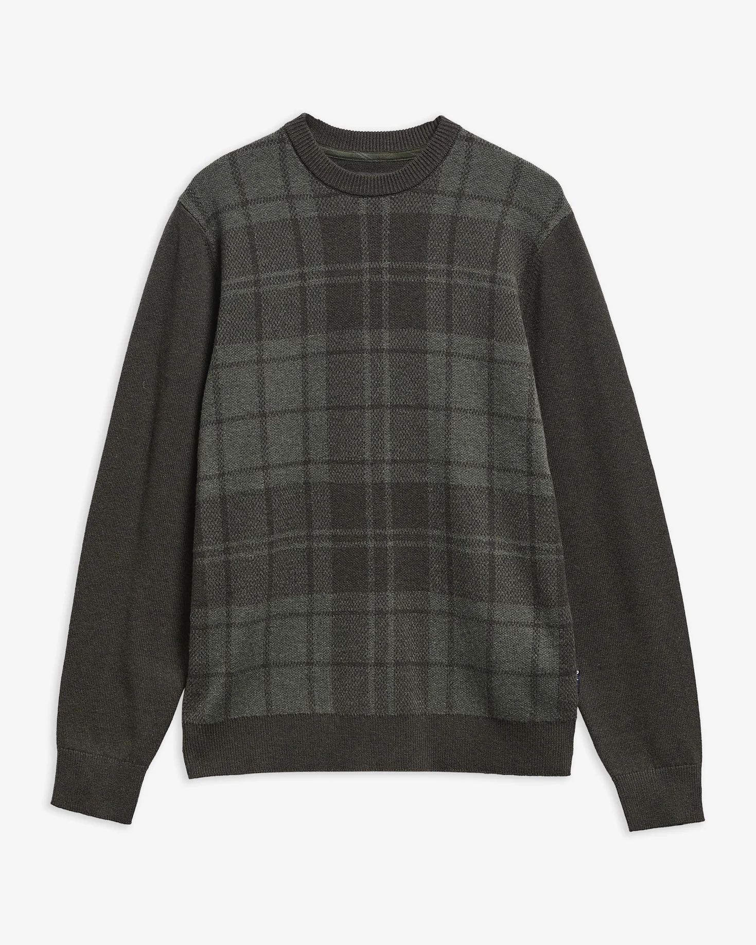 Mineral Tartan Crew Neck Jumper - 1