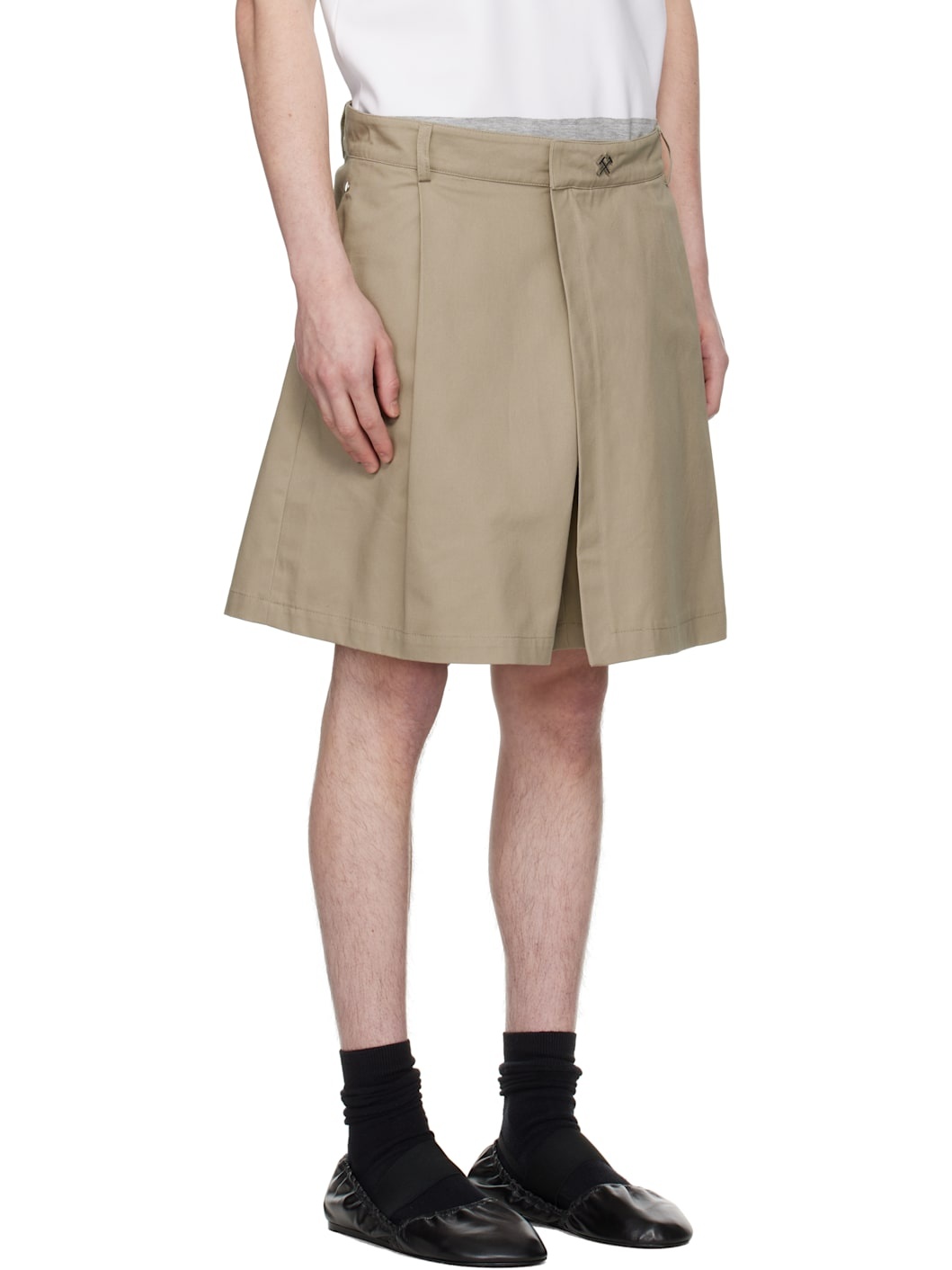Beige Qalbi Shorts - 2