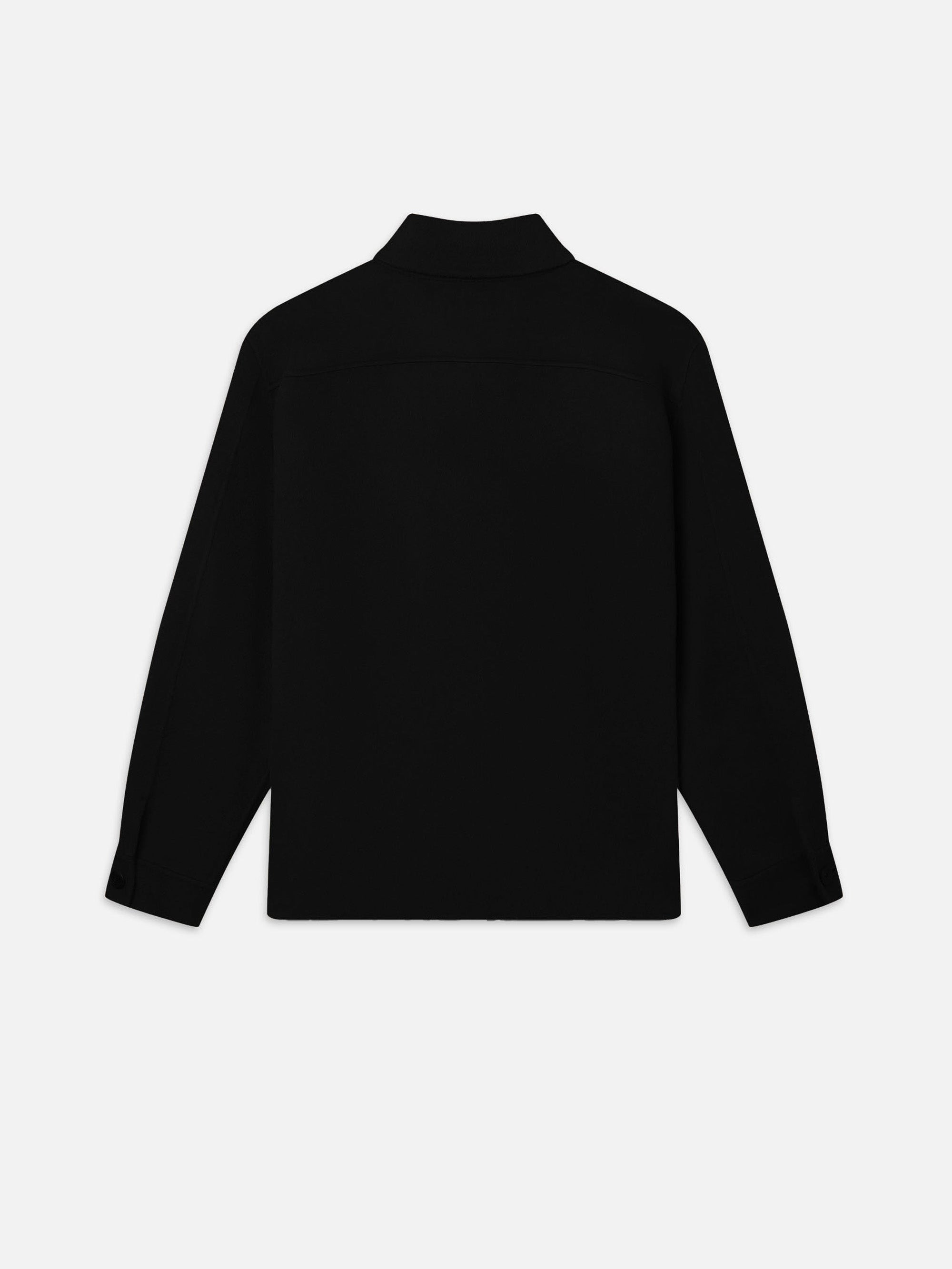 Double Face Shirt Jacket in Black - 3