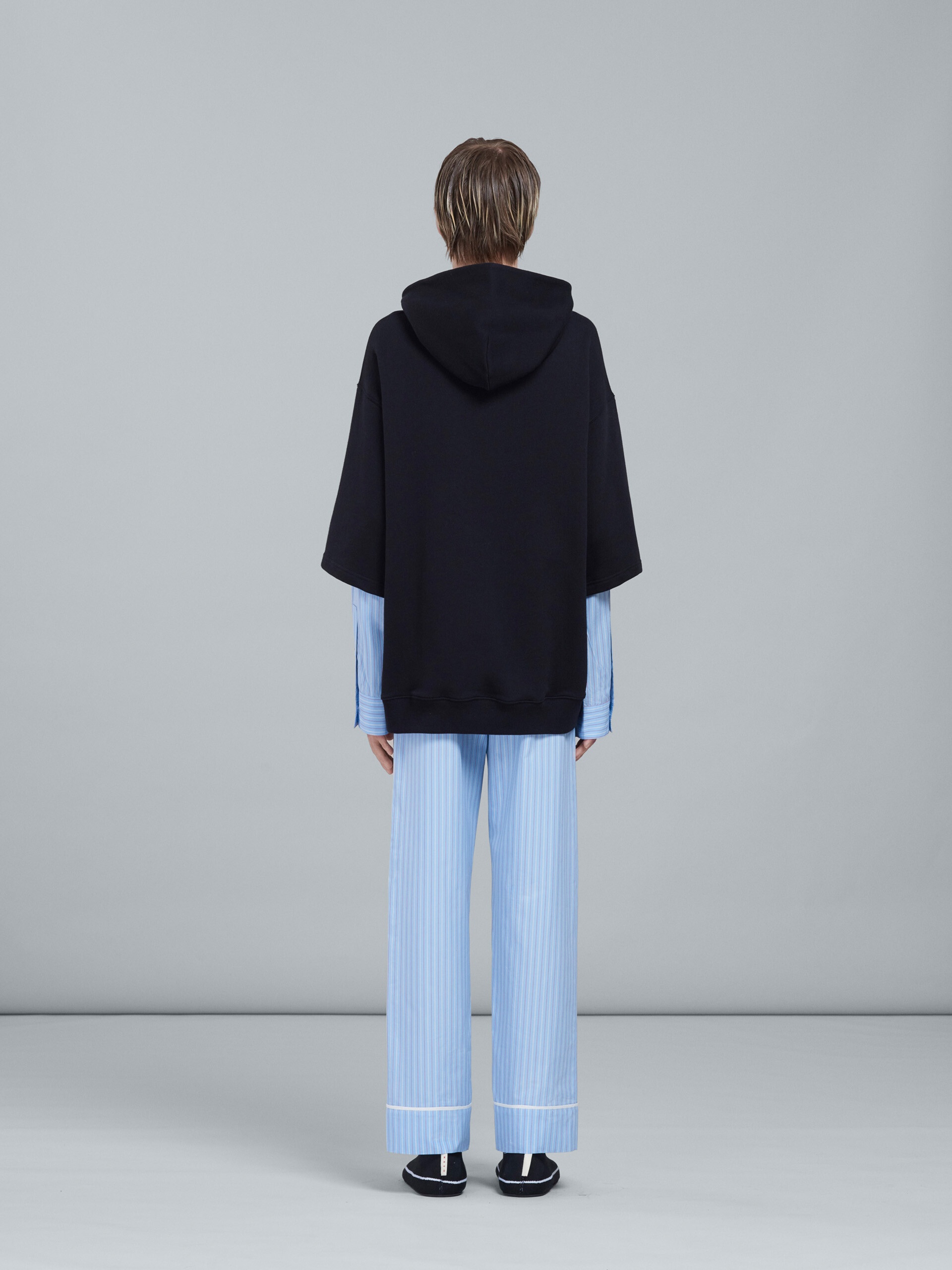 SKY BLUE STRIPED POPLIN PANTS - 3