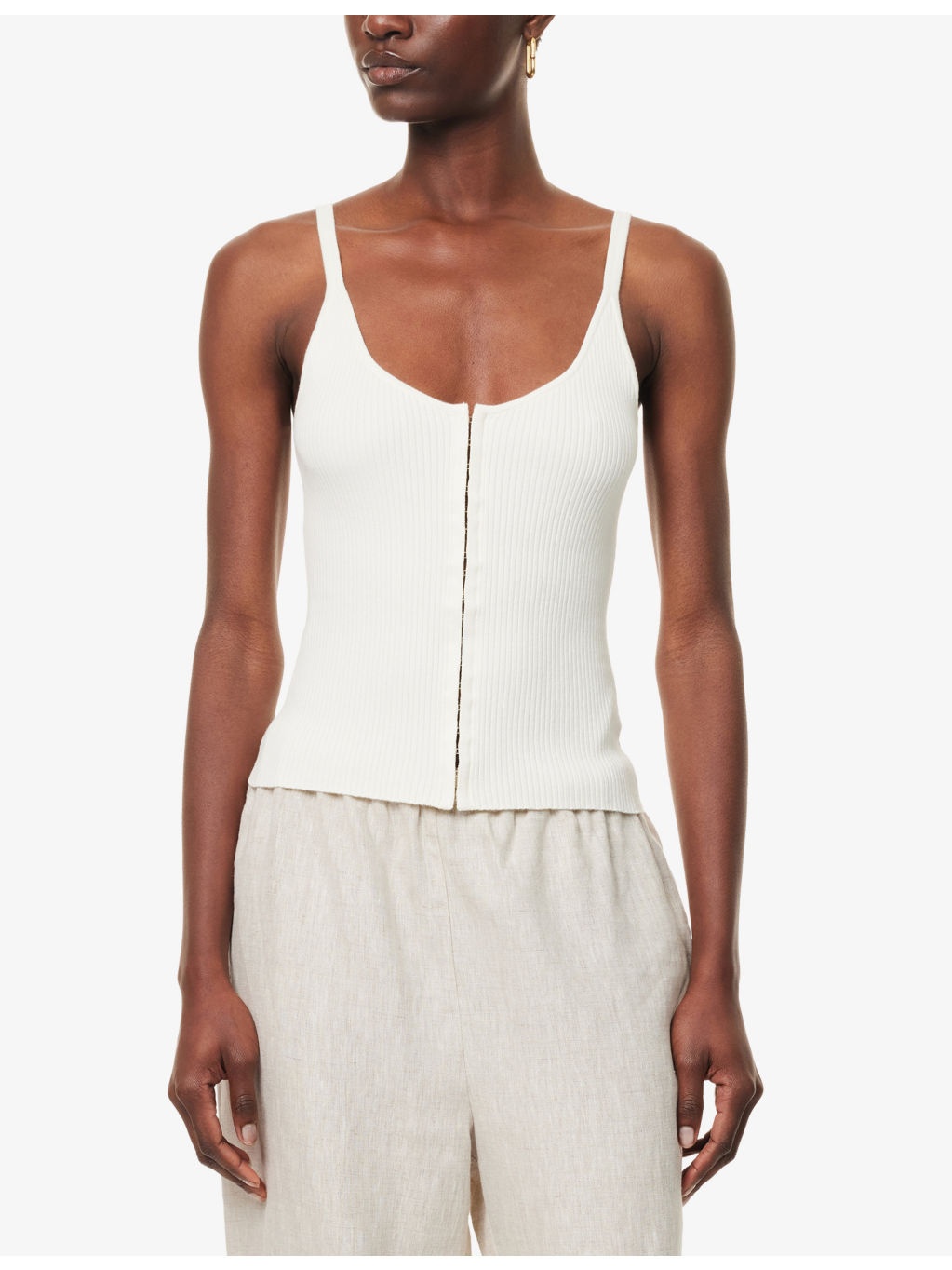 Eloise Ribbed Cotton-Blend Knit Top - 3