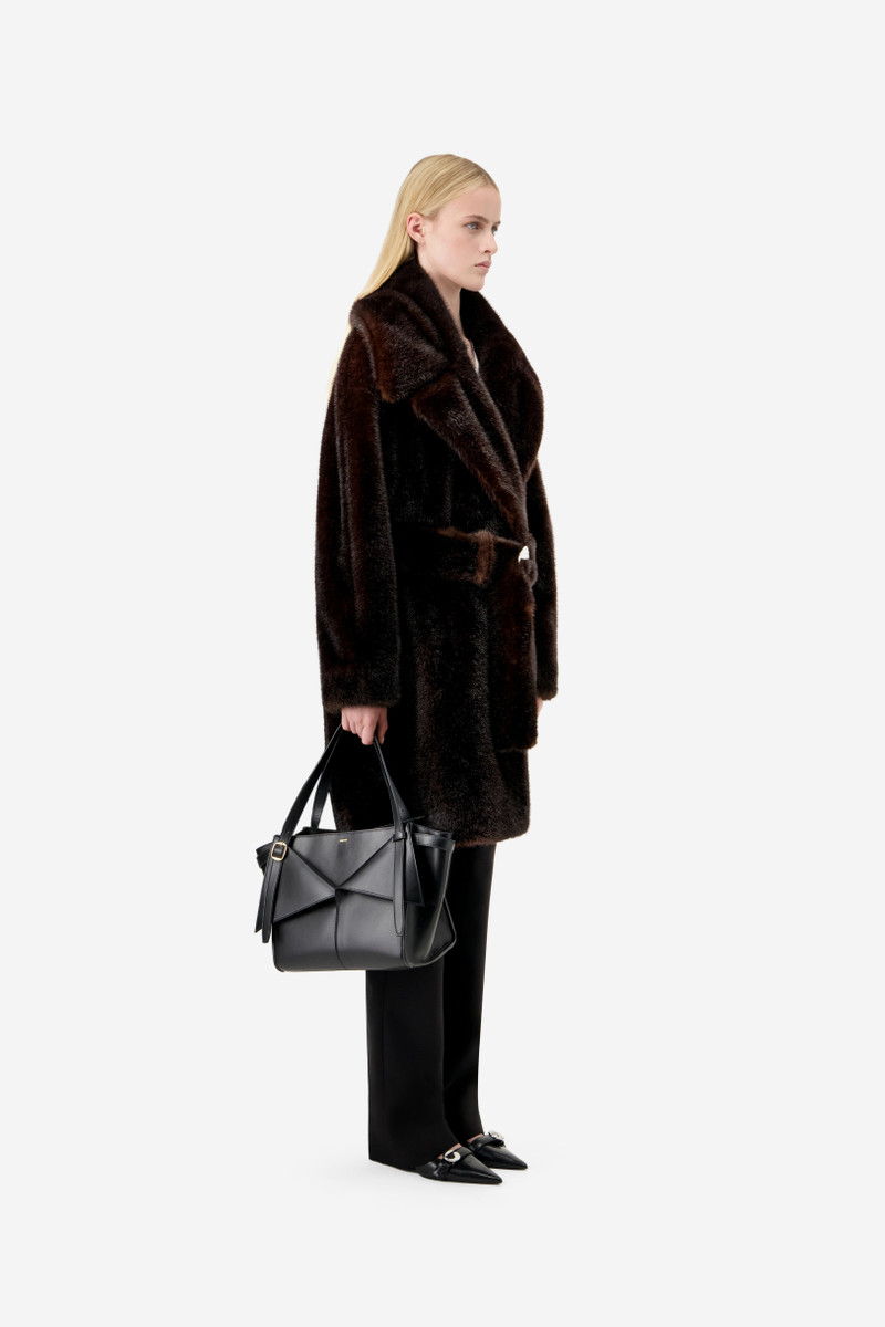 Faux Fur Belted Coat 3