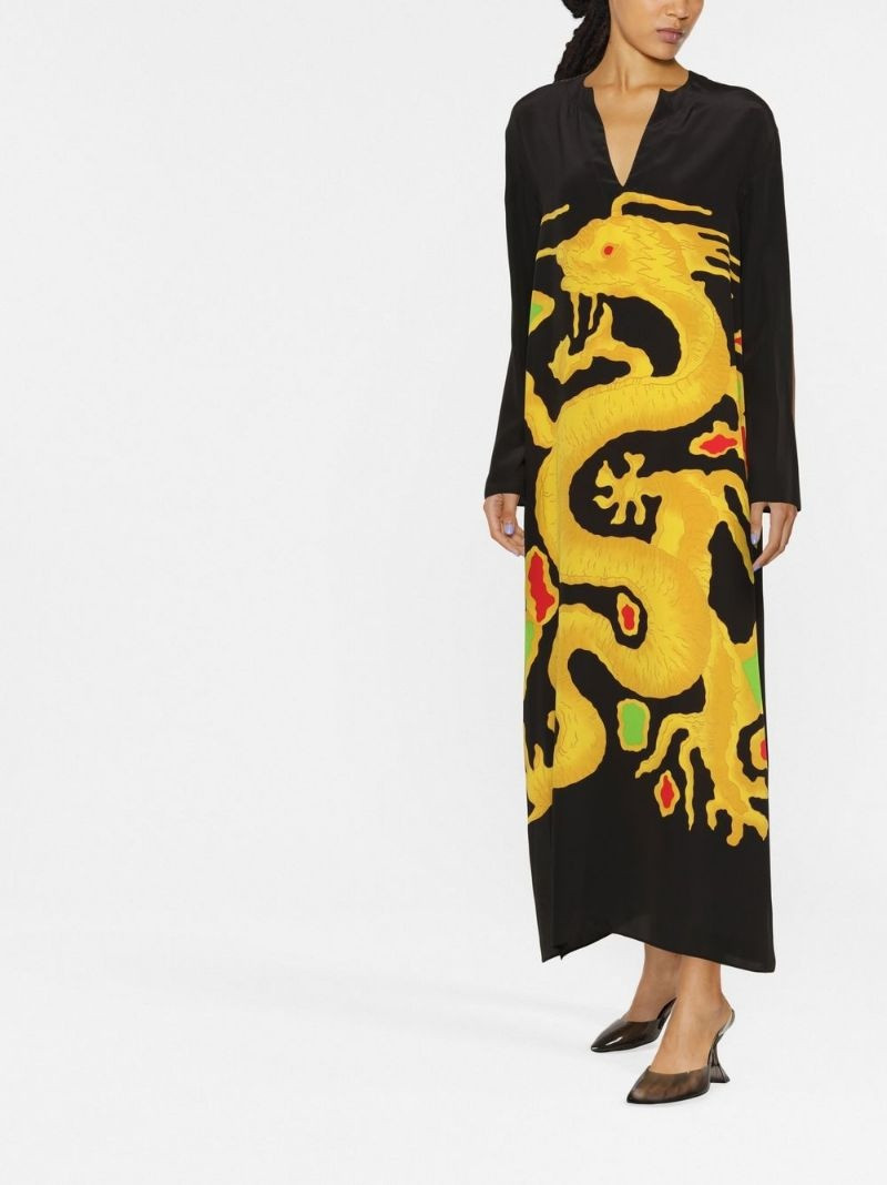 Valentino graphic-print silk maxi dress outlook