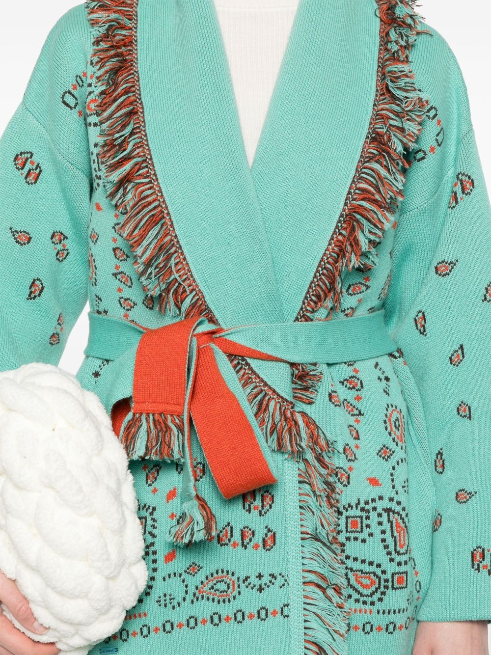 bandana-jacquard cardigan - 5