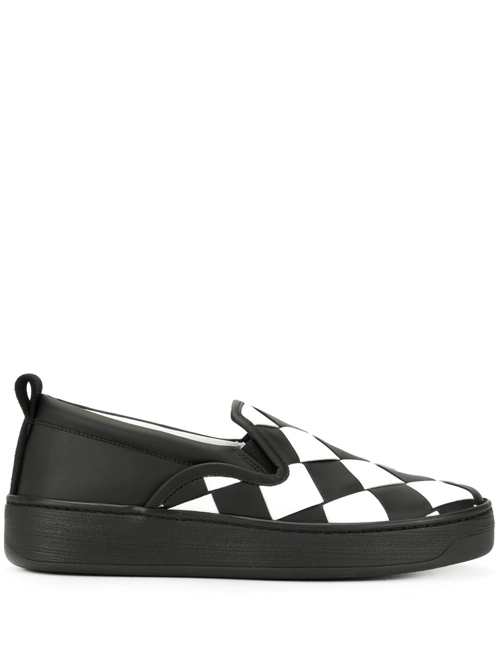 intrecciato weave slip-on sneakers - 1