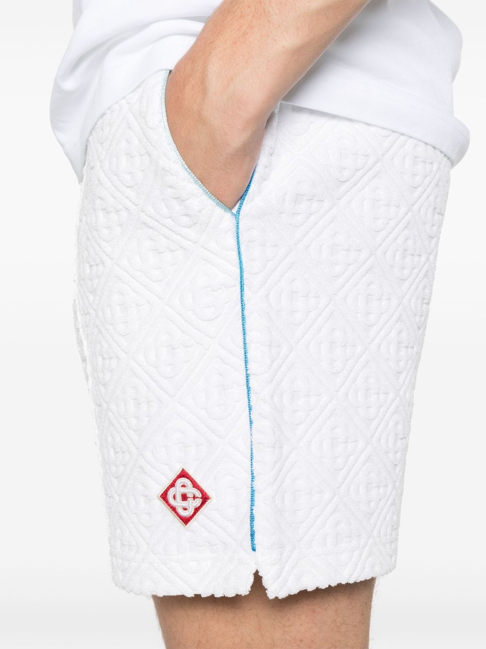monogram towelling shorts - 5