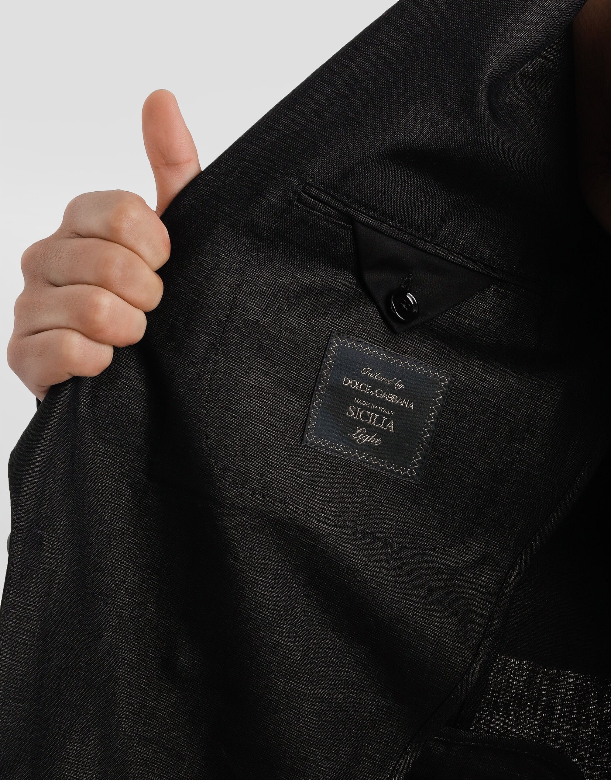 Single-breasted linen fabric jacket - 6