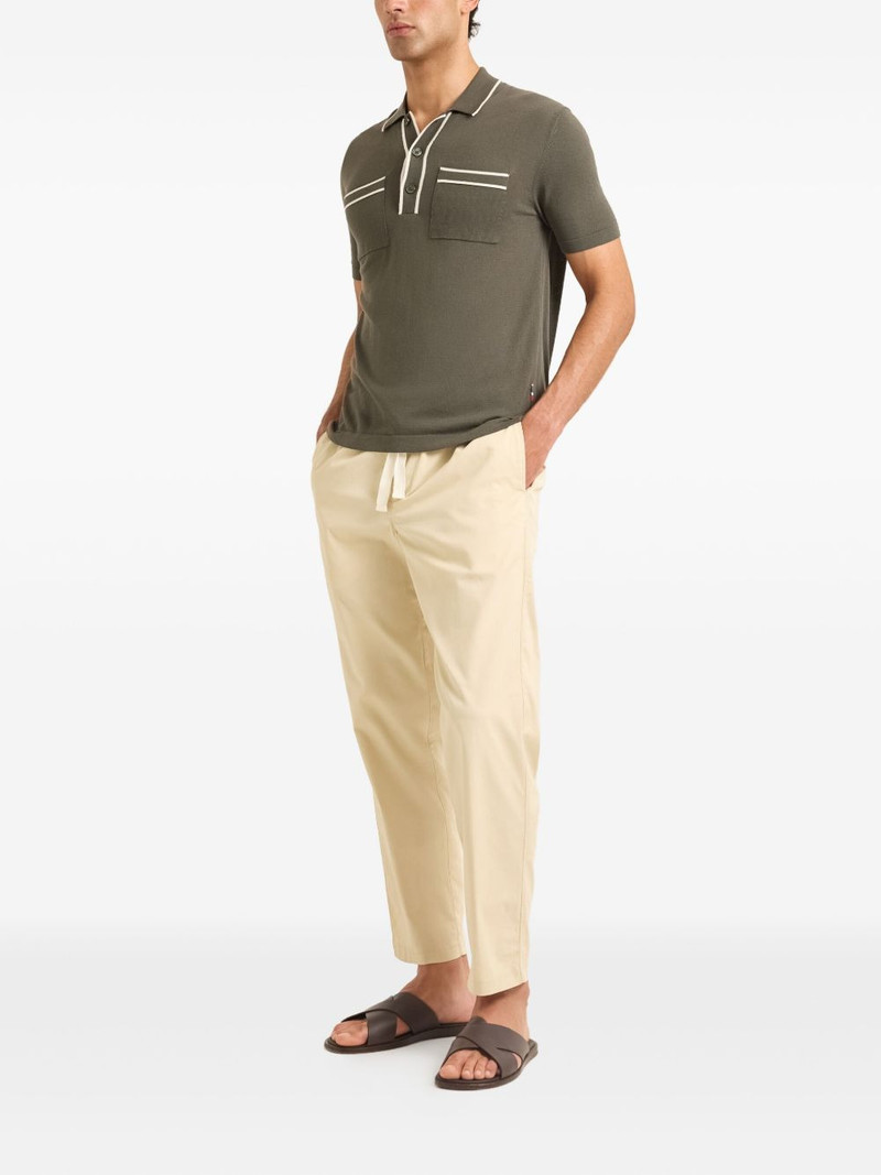 ORLEBAR BROWN Keeling knitted-panel polo shirt outlook