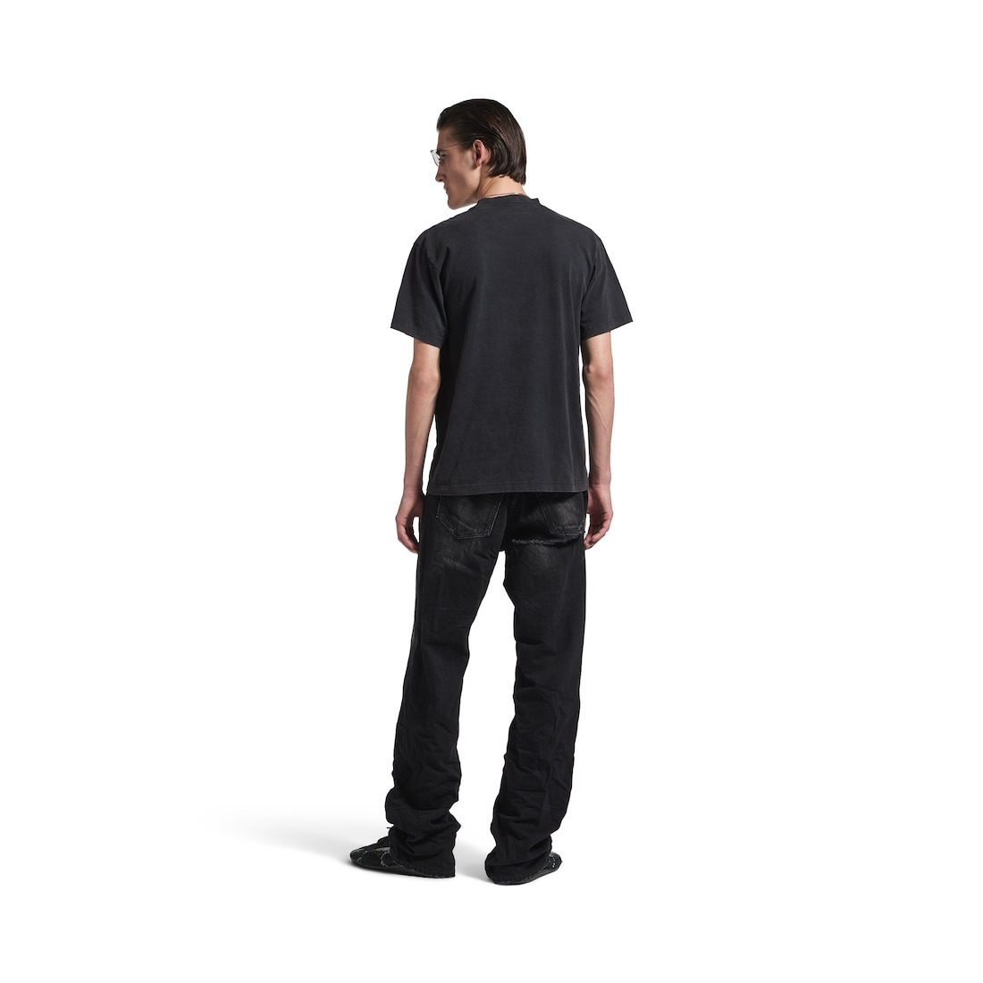 Men's Standard T-shirt Regular Fit in Black Faded - 4