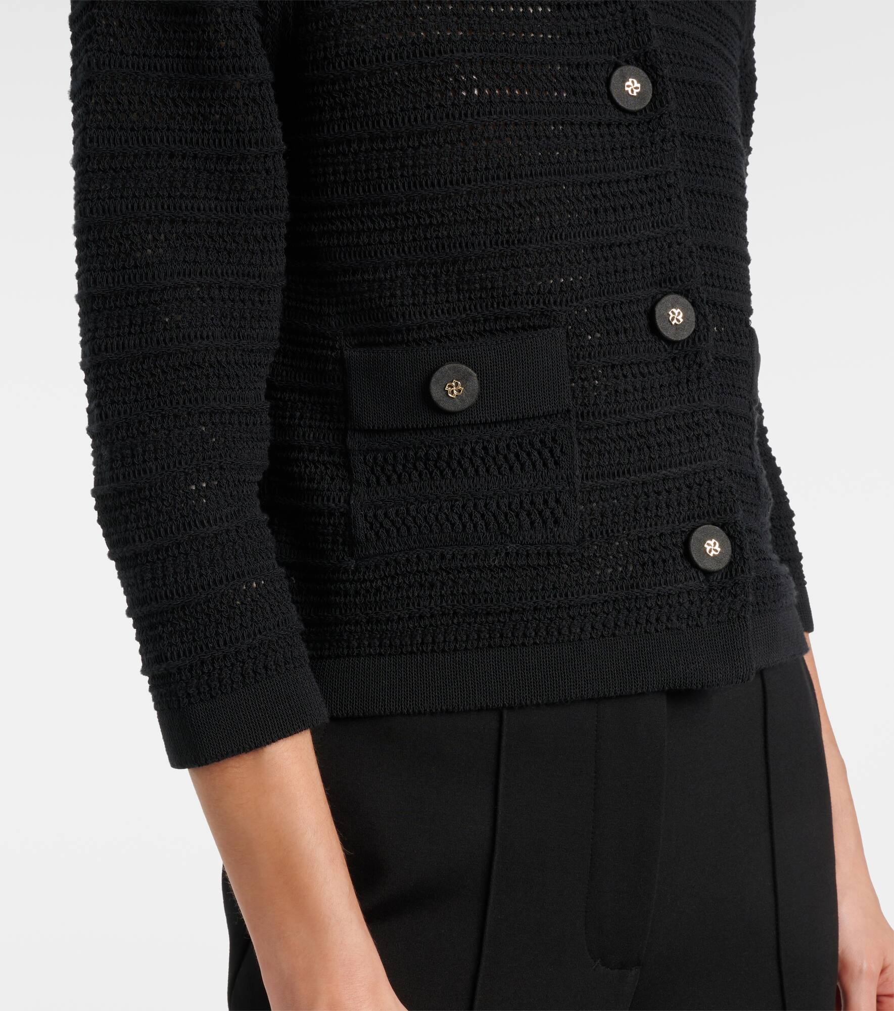 Precise Pointelle cotton-blend cardigan - 5