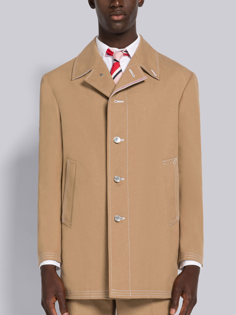 SELVEDGE DENIM TRACK STITCH BAL COLLAR OVERCOAT 1