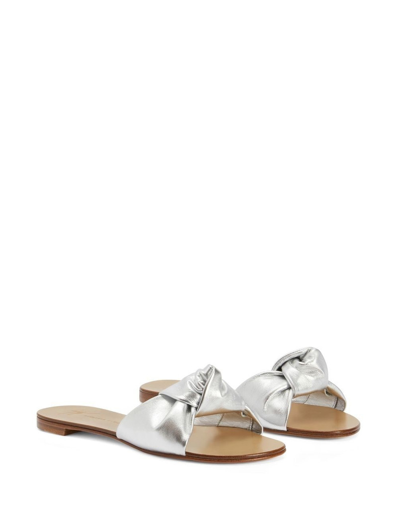 Giuseppe Zanotti Aycha knot-detailing flat sandals outlook