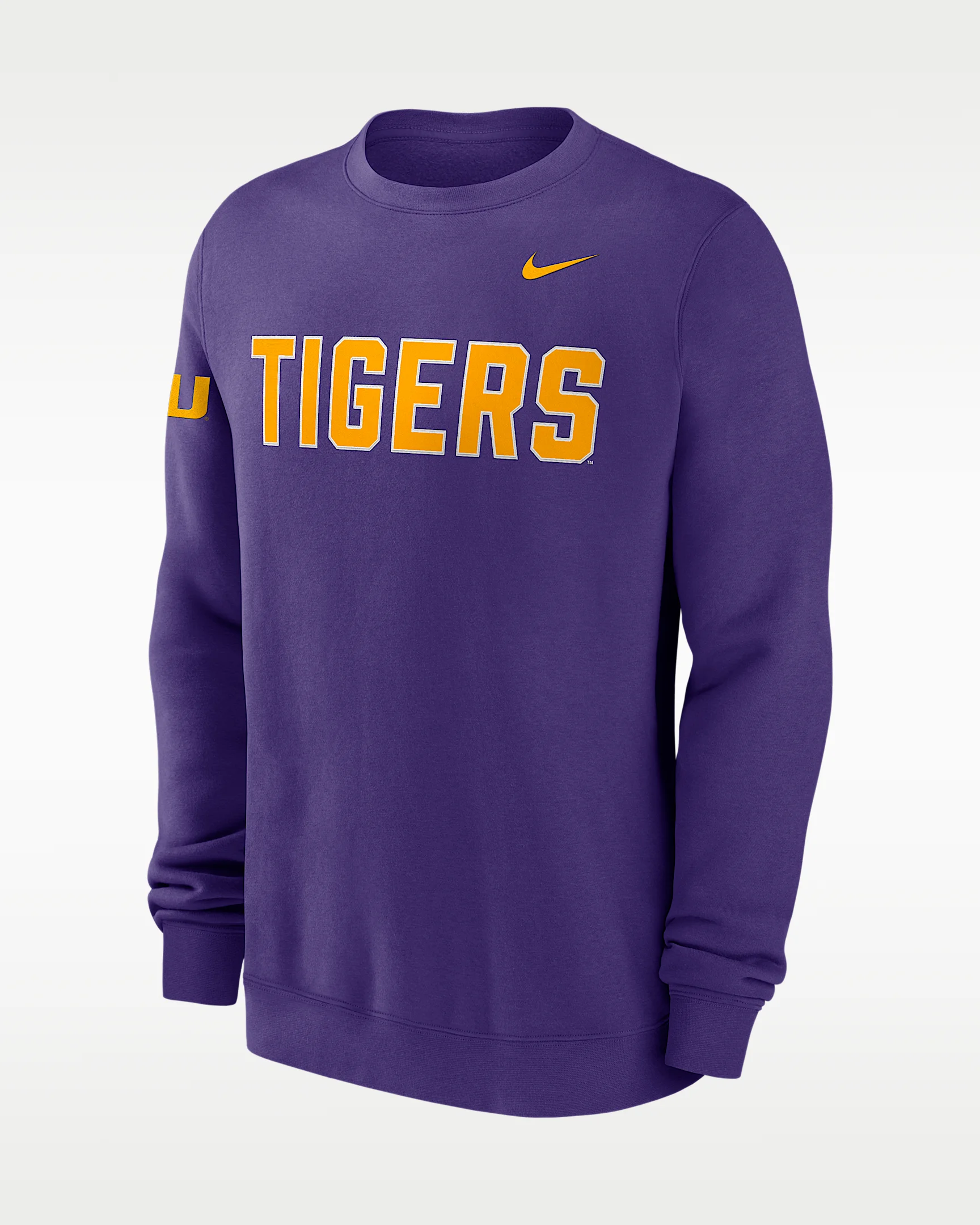 LSU Sideline Club Men's Nike College Pullover Crew - 1