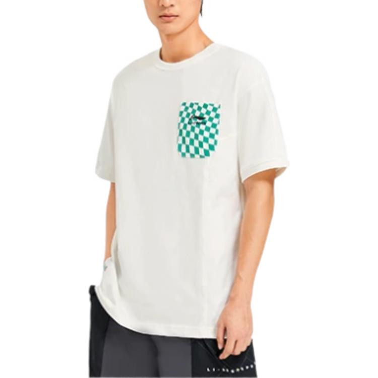 Li-Ning x Rooovie Logo Pocket T-shirt 'White' AHSSB57-1 - 3
