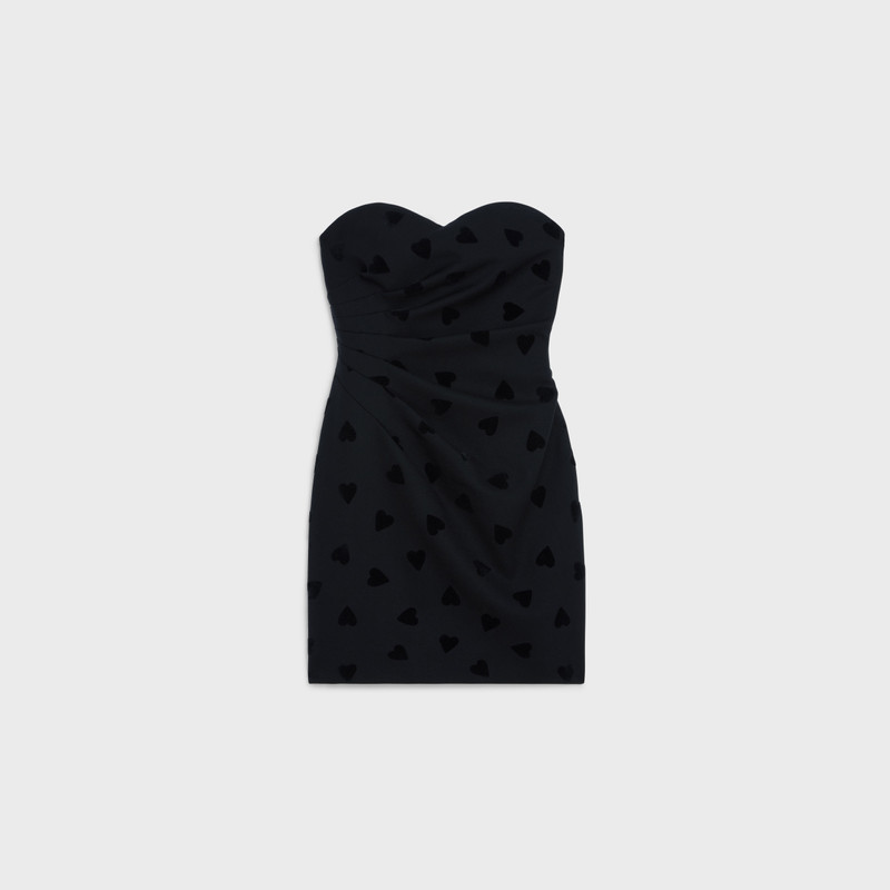 MINI BUSTIER DRESS IN WOOL SABLÉ 1