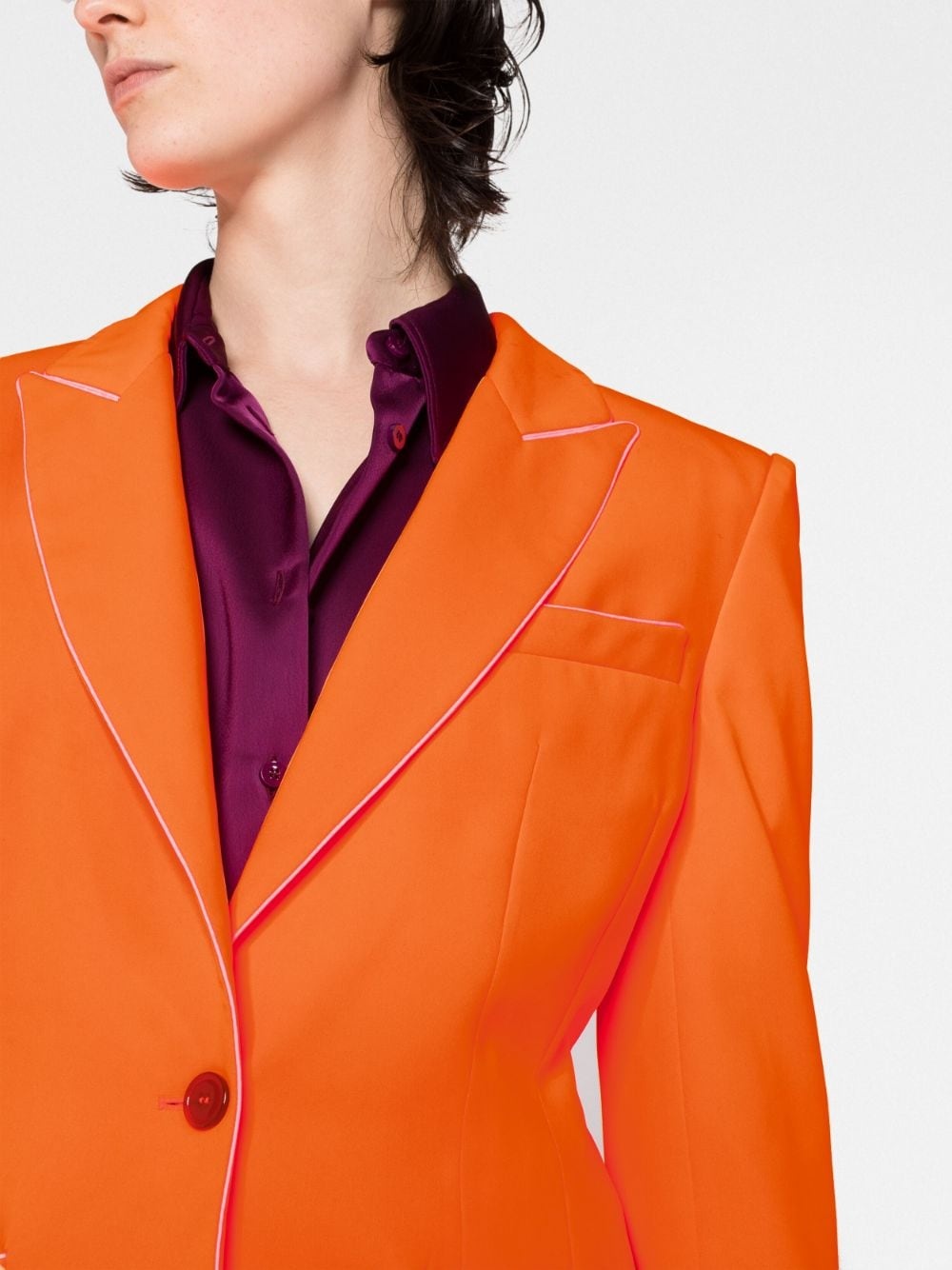multiple-pocket single-breasted blazer - 3