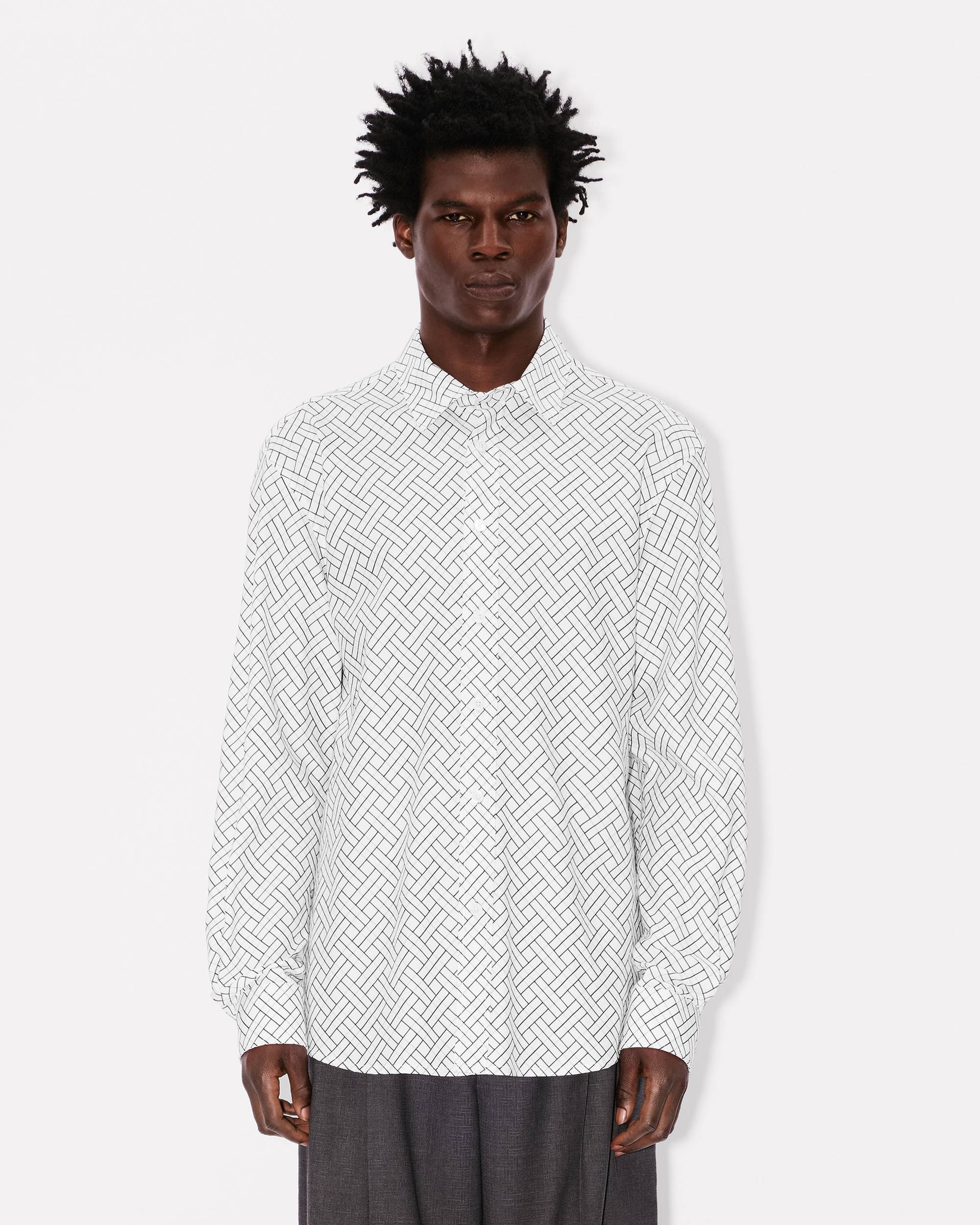 'KENZO Weave' regular shirt in cotton jacquard - 3