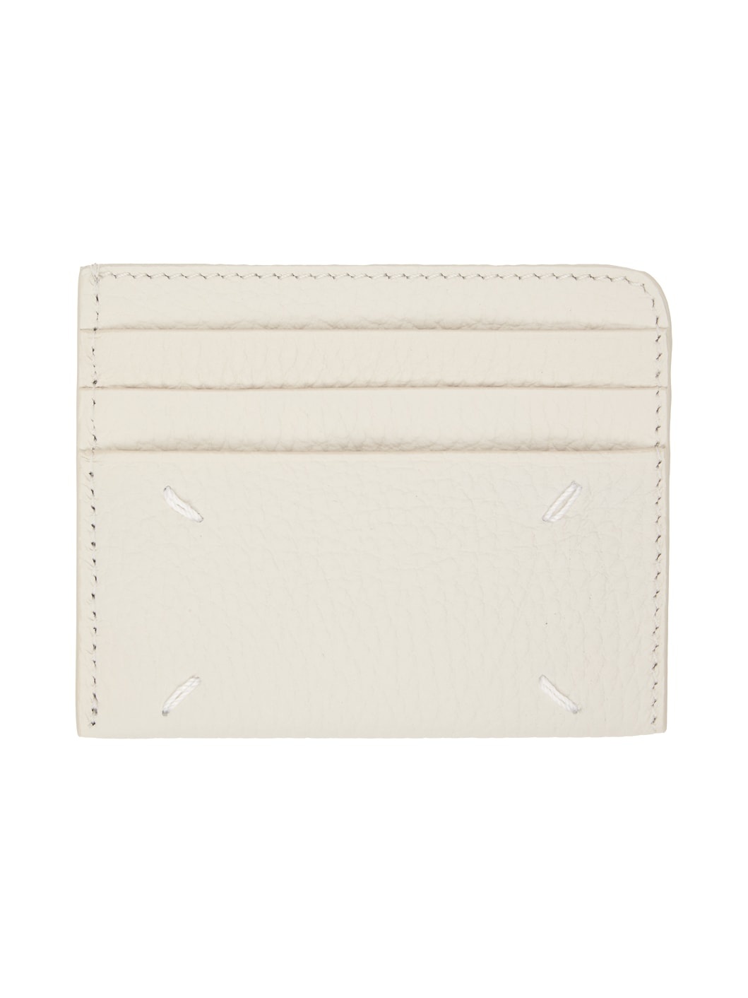 Off-White Grained Card Holder - 1
