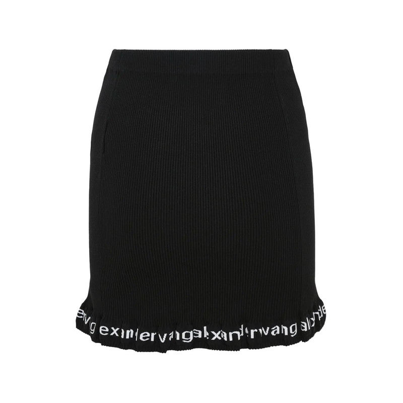 Alexander Wang Logo Ribbed Mini Skirt outlook