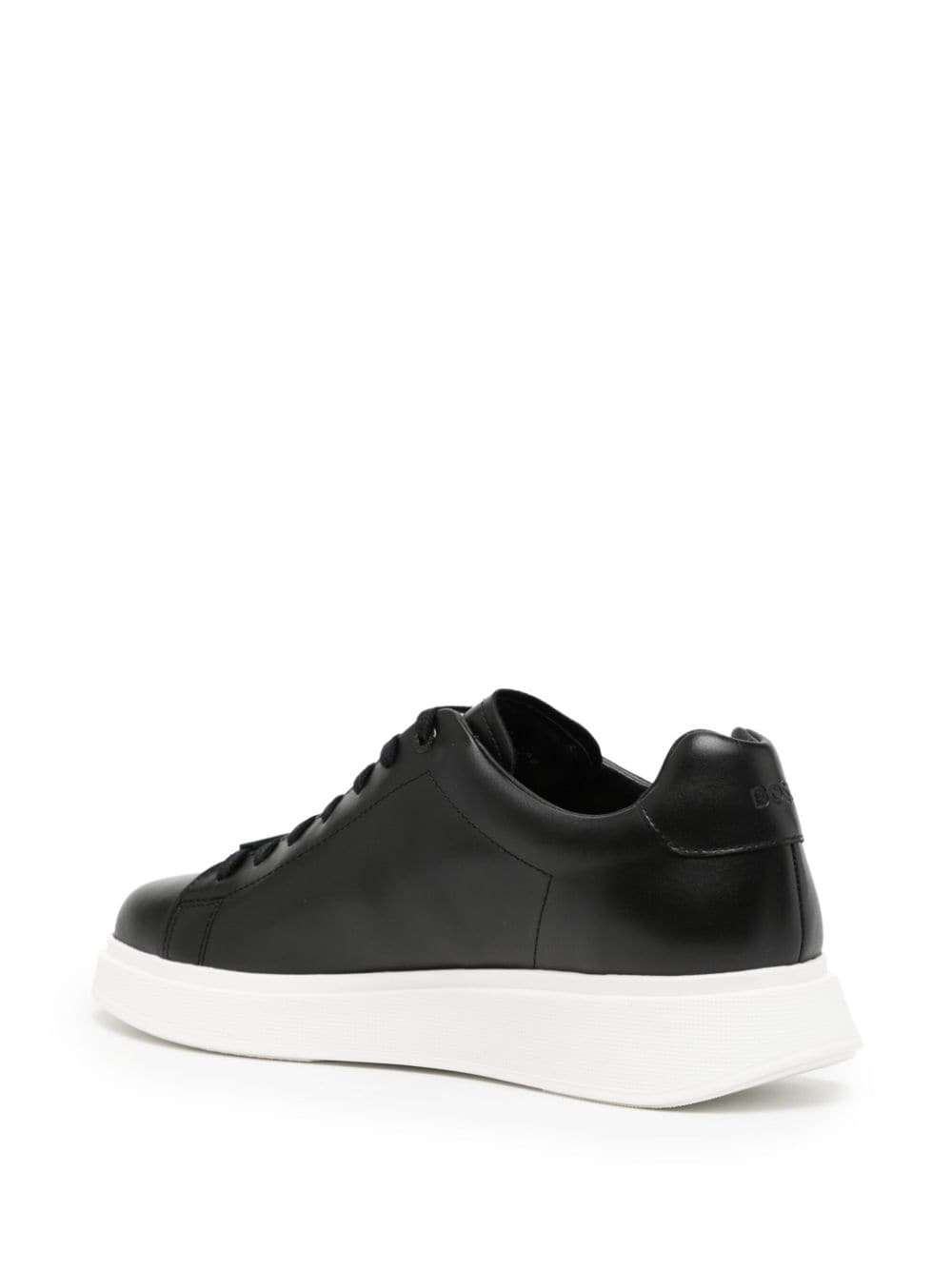 lace-up leather sneakers - 3