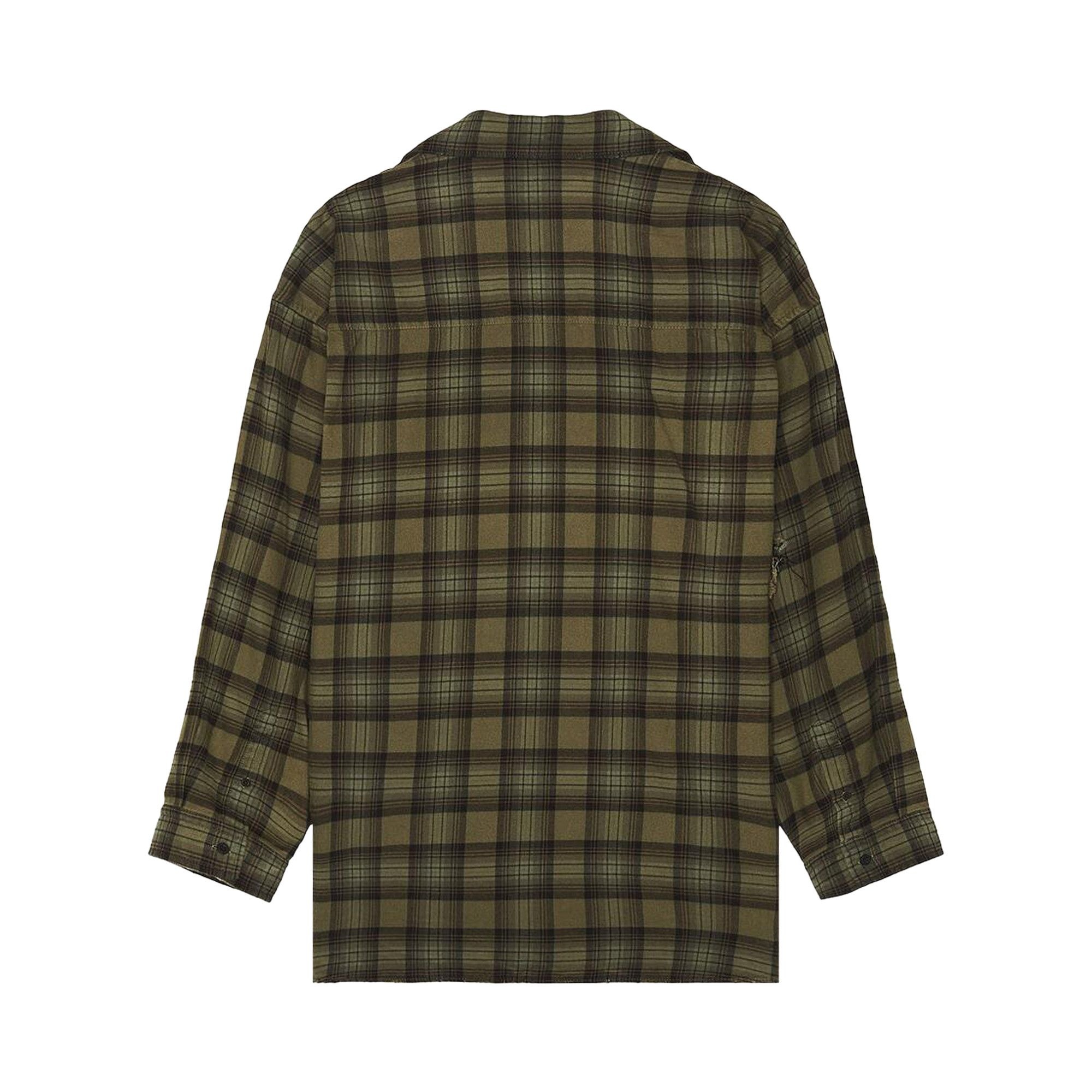 Balenciaga Paris Liberty Layered Shirt Oversized 'Dark Green' - 2