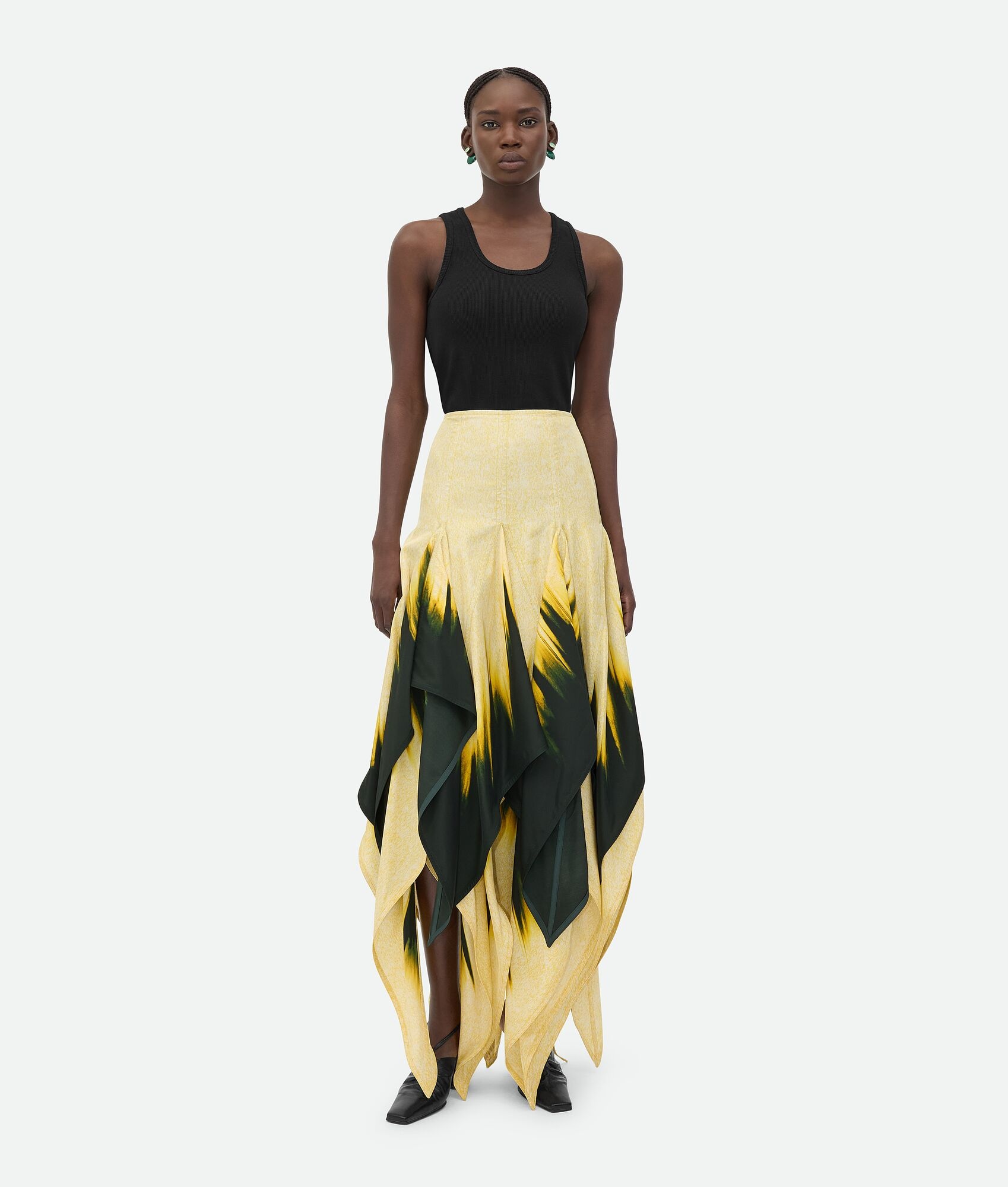 Viscose Degrade Petal Print Skirt - 4