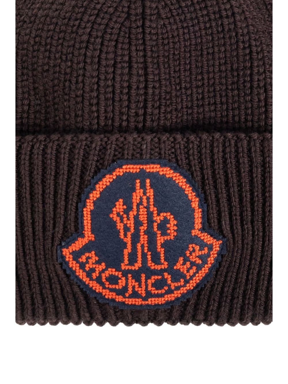 logo-patch wool beanie - 4