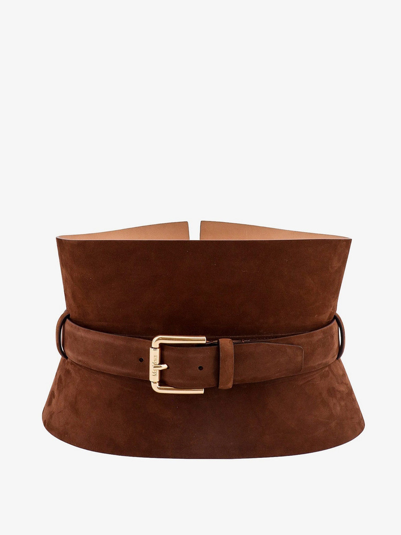 Max Mara Women Brown Nubuck Bustier Belt - 1