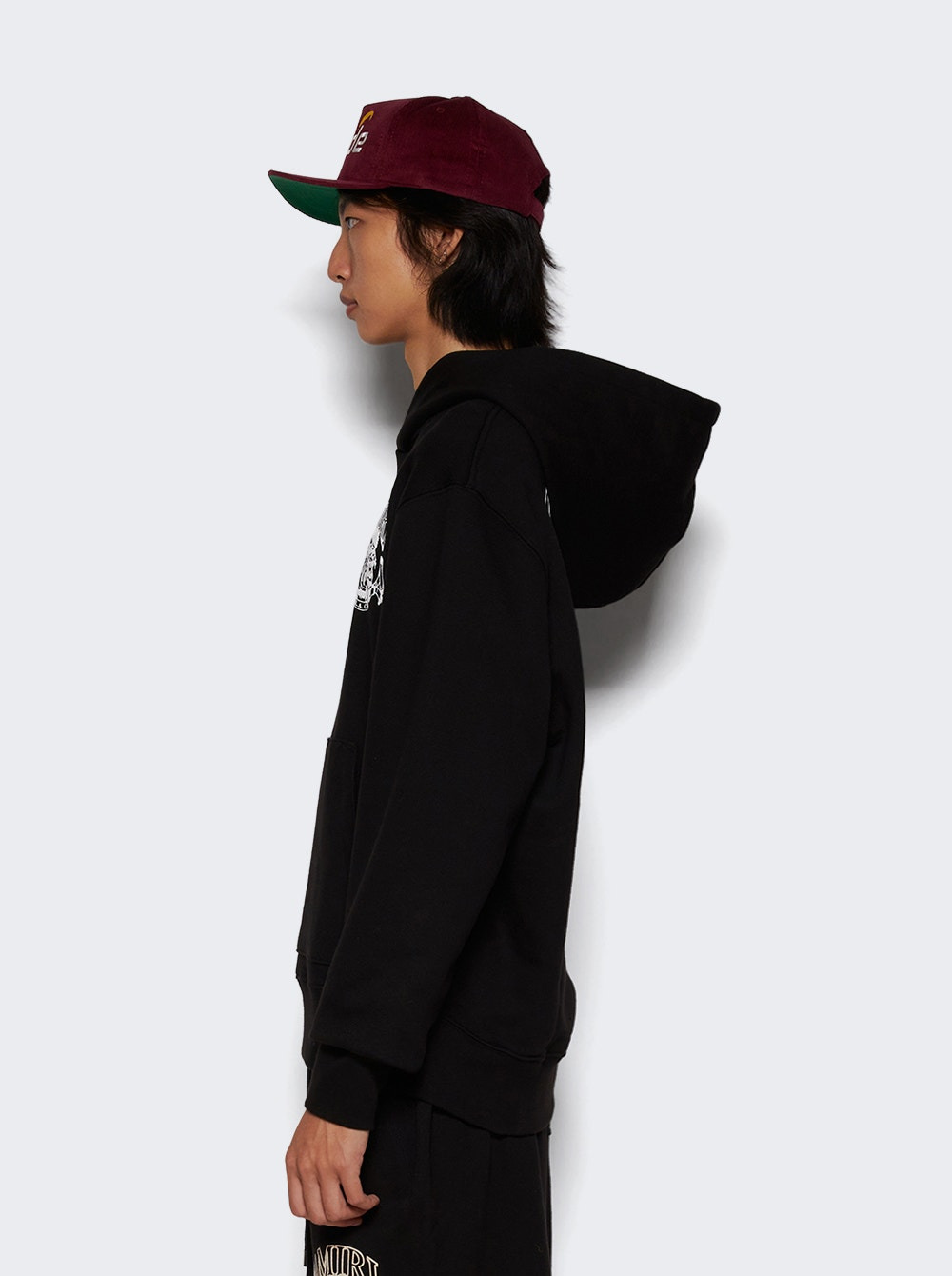 Lion Outline Hoodie Black - 4
