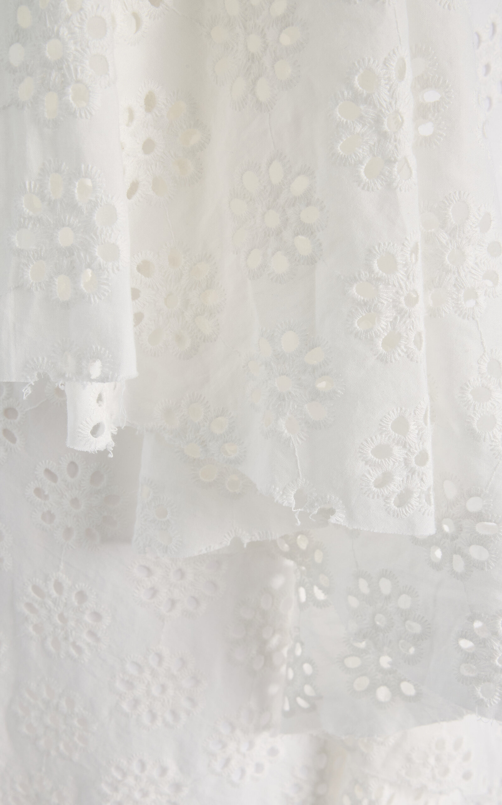 Isa One-Shoulder Broderie Anglaise Cotton Maxi Dress white - 5
