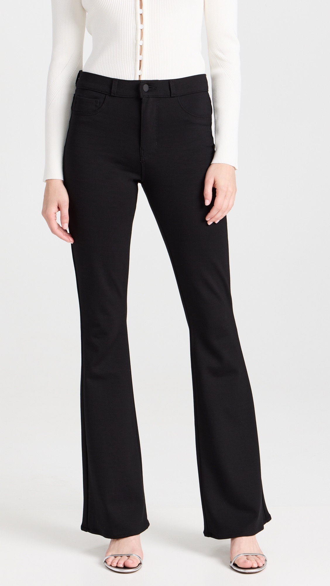 The Marty High Rise Flare Ponte Pants - 1