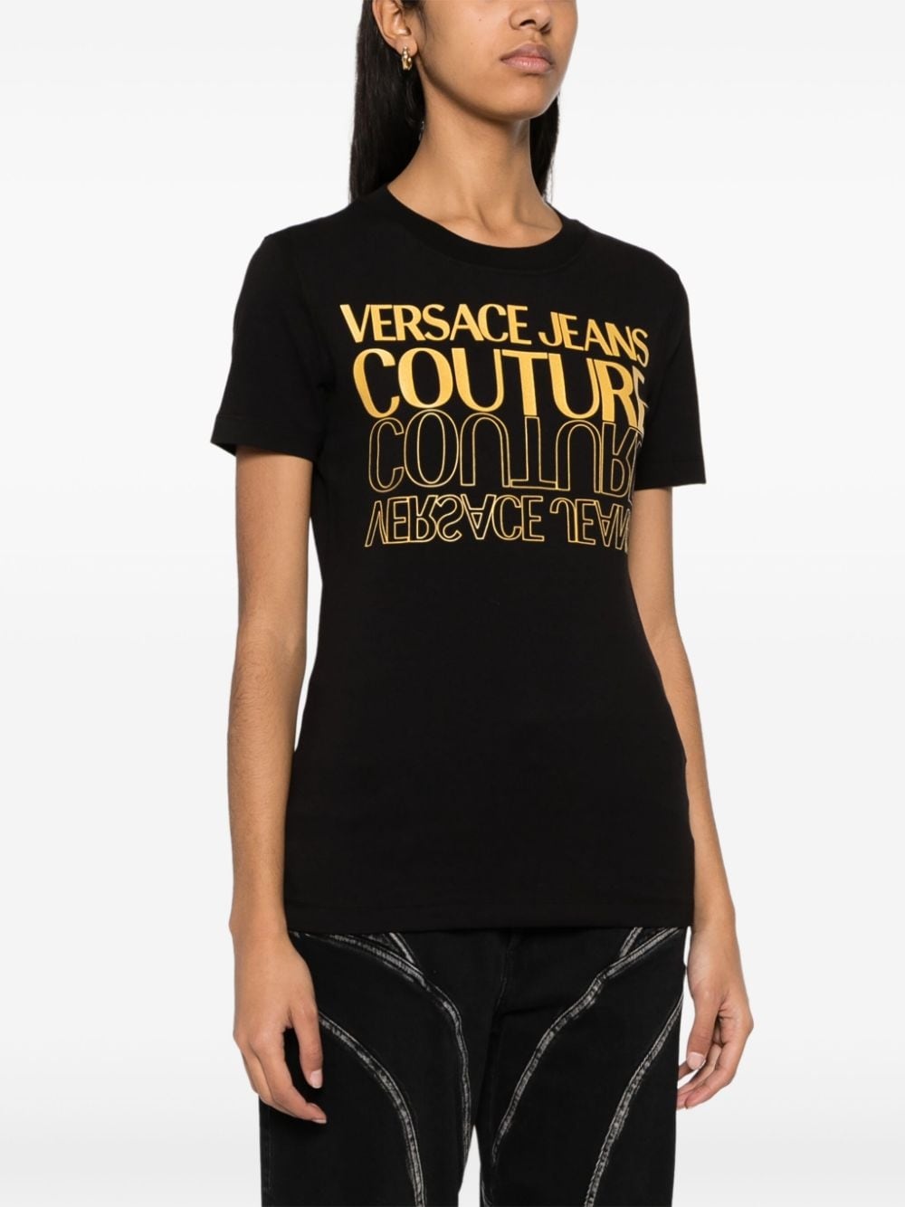 Upside Down-logo cotton T-shirt - 3