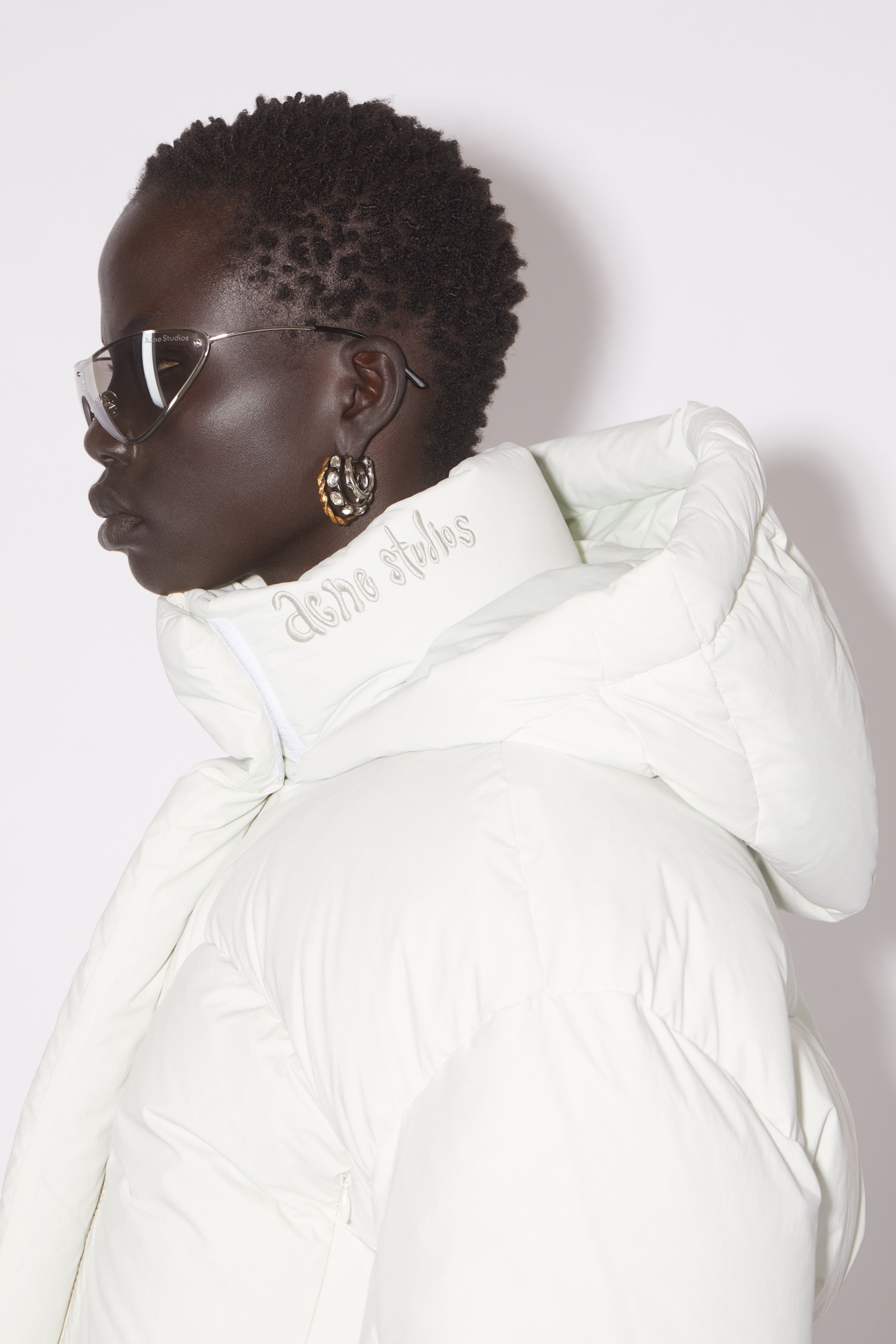 Hooded puffer jacket - Porcelain white - 5