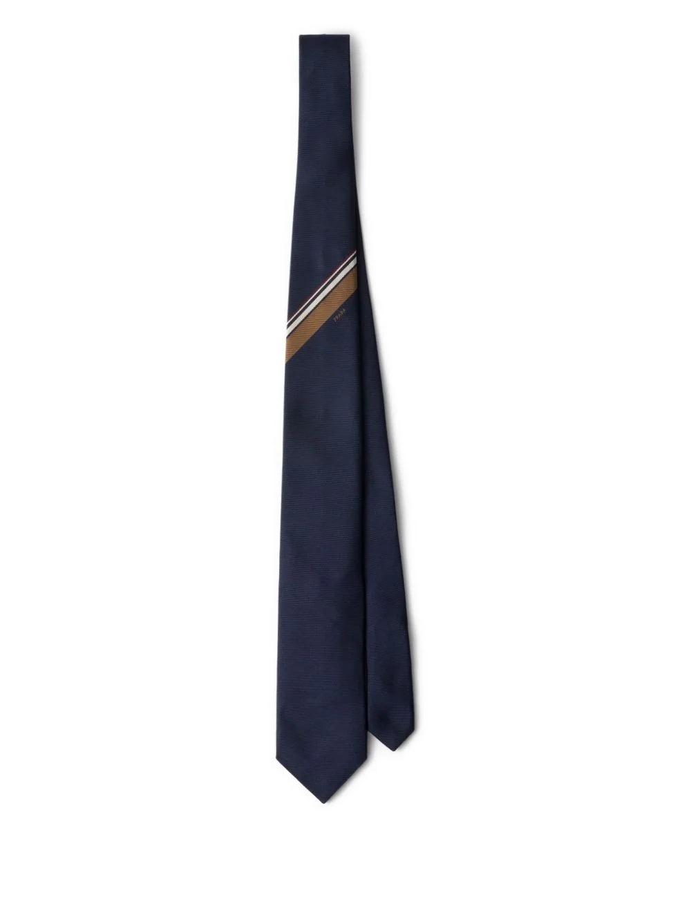 stripe-detail silk tie - 1
