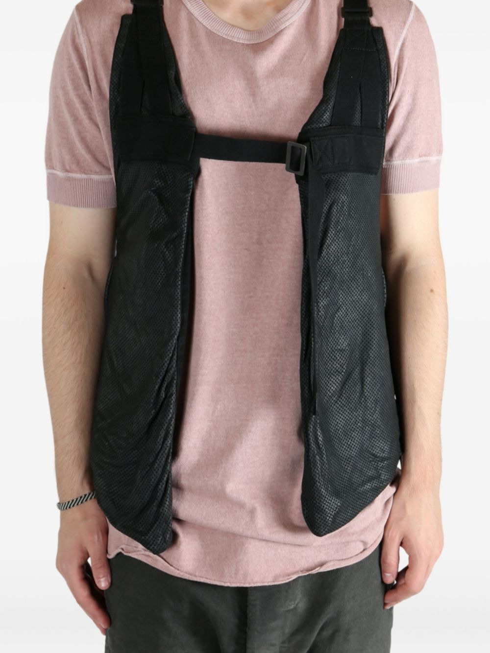 perforated-leather strap vest - 2