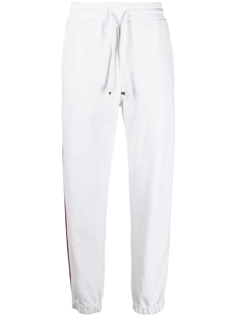 striped-edge cotton track pants - 1