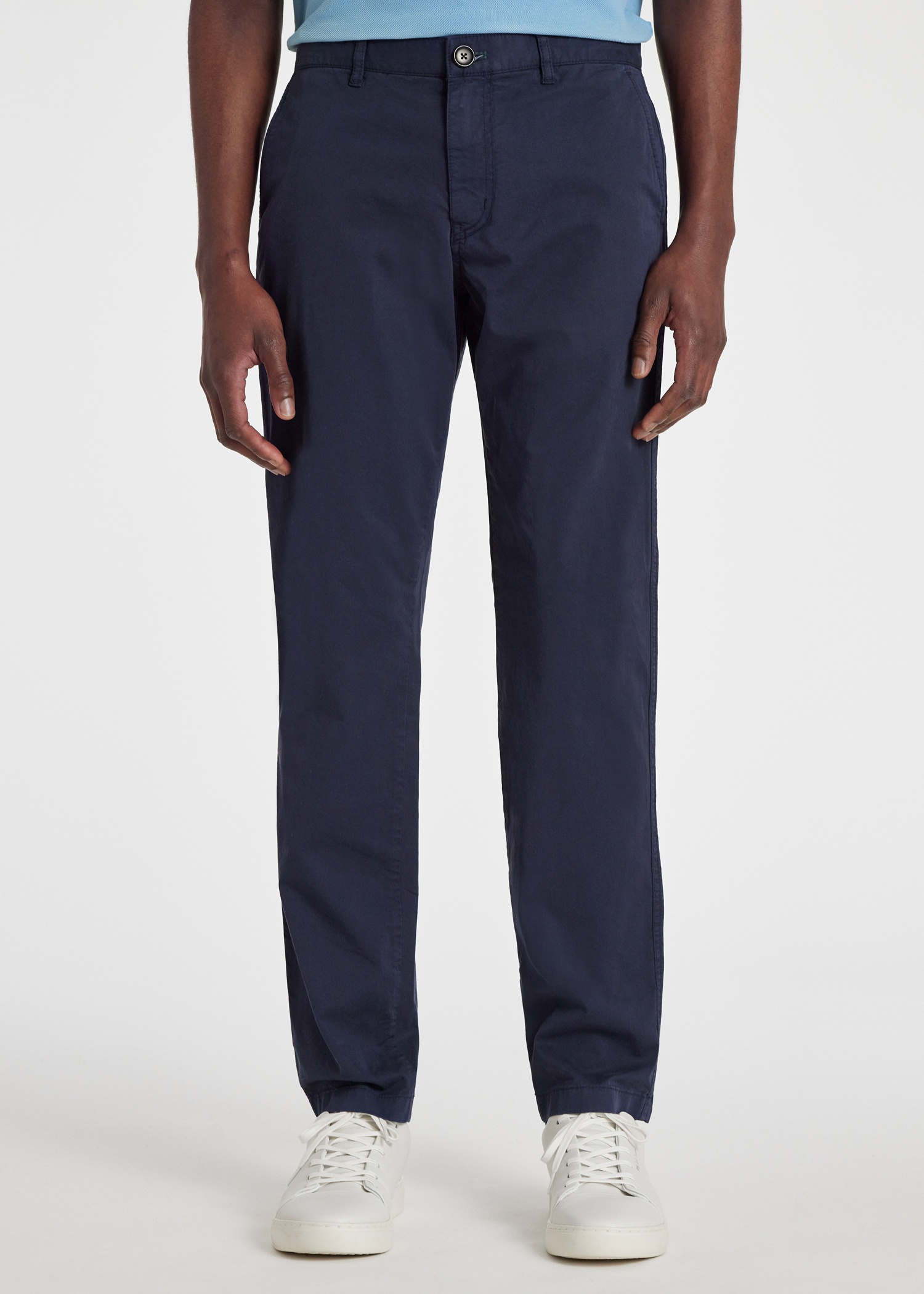 Slim-Fit Navy Cotton Twill Chinos - 6