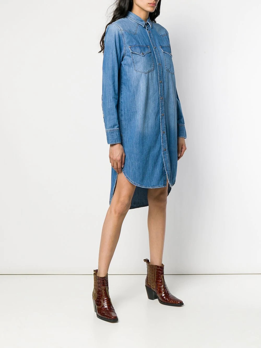 denim shirt dress - 3